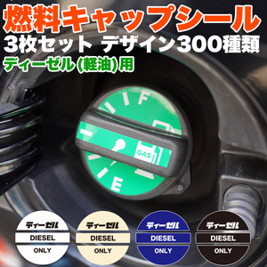 【0012 ディーゼル グリーン】 燃料　給油口 ガソリン フューエル キャップ デザイン シール ステッカー FJ5351-green-0012