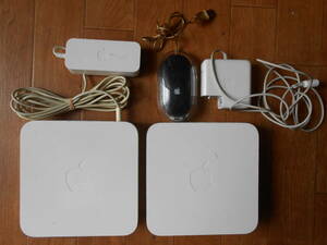 ★Apple　Mac　マックルーター2個　マウス1個　電源アダプター