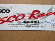 クスコ レーシング CUSCO Racing GT300 class CUSCO SUBARU IMPRZA　ステッカー_画像5