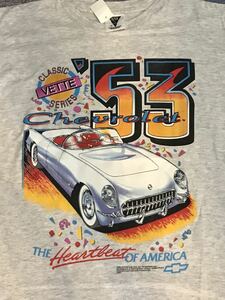 53 Corvette Tシャツ コルベット　シボレー　V8 アメリカ　USA ビンテージ　レーシング　オールドカー　ホットロッド　古着　アメカジ