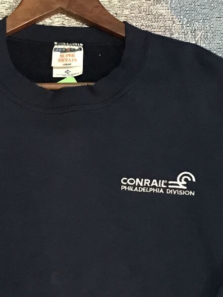 Conrail Division スウェット 貨物列車 フィラデルフィア USA ペンシルベニア アメリカ ビンテージ USA ストリート 古着 アメカジ