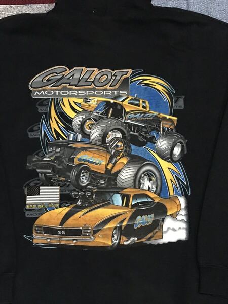 Galot Motorsports パーカー　ゼロヨン　レース　ノースカロライナ　レーシング　アメ車　モータスポーツ　ストリート　古着　アメカジ