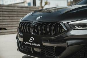 【FUTURE DESIGN】BMW 8シリーズ G14 G15 G16 フロント用 M8ルック 艶ありブラック キドニーグリル センターグリル カスタム エアロ