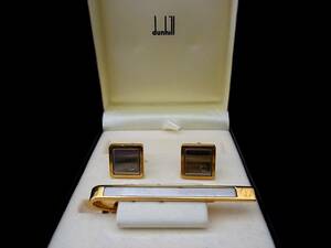 *N3943*# beautiful goods #[dunhill] Dunhill [ silver * Gold ]# cuffs & necktie tweezers!