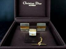 ◎№3987◎■美品■【Dior】ディオール【シルバー・ゴールド】■カフス＆タイピン・ネクタイ ピン（タイタック）セット♪_画像1