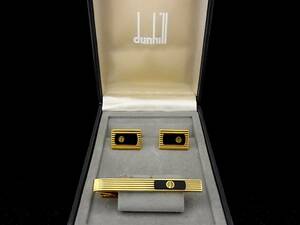 *N3785*# new goods #[dunhill] Dunhill [ Gold ]# cuffs & necktie tweezers!