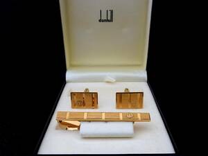 *N3926*# new goods #[dunhill] Dunhill [ Gold ]# cuffs & necktie tweezers!