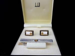 *N3951*# new goods #[dunhill] Dunhill [ silver * Gold ]# cuffs & necktie tweezers!