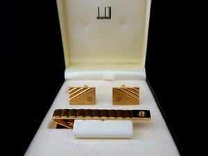 *N3954*# new goods #[dunhill] Dunhill [ Gold ]# cuffs & necktie tweezers!