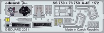 エデュアルド(73750) 1/72 A-4E スカイホーク用エッチングパーツ(フジミ/Hobby 2000用)_画像1