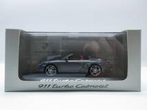 1/43 ポルシェ 911 ターボ　カブリオレ PORSCHE 911 turbo Cabriolet　ディーラー特注　ミニカー　グレーメタリック_画像1