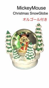 ［送料込み］ミッキーマウス　オルゴール付き　スノードウム　MickeyMouse SnowGlobe Winter Wonderland