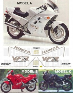 グラフィック デカール ステッカー 車体用 / ホンダ VFR750F （ RC24 ） / 1988-1989