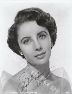 Elizabeth Taylor エリザベス・テイラー サイン フォト