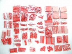 (80)J-25　LEGO　パーツ別　赤色　約989個　まとめてセット　穴あきブロック・スロープ・ウェッジなど