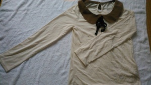 [ unused ]allamanda long sleeve shirt (38) eggshell white wing 