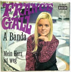 送料無料 レア盤 レコード 7“ France Gall A Banda Germany Original DECCA 1968