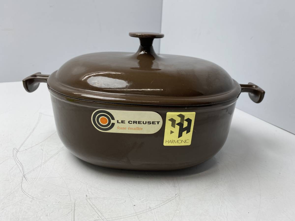ヒート ☆希少 白 Le Creuset ル・クルーゼ wood持手鍋 #18サイズ