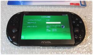 PSVita ブラック PCH-2000 3.60  ネプテューヌPP フリーダムウォーズ ソウルサクリファイス 討鬼伝 保護シート セット