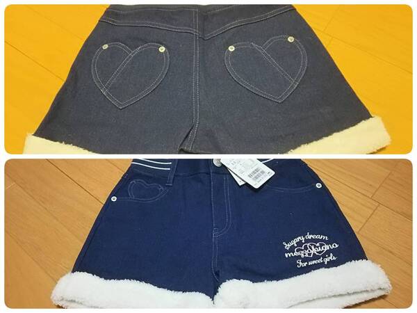 新品タグ付★メゾピアノジュニア ファー付オシャレデニム S((140)★12744円