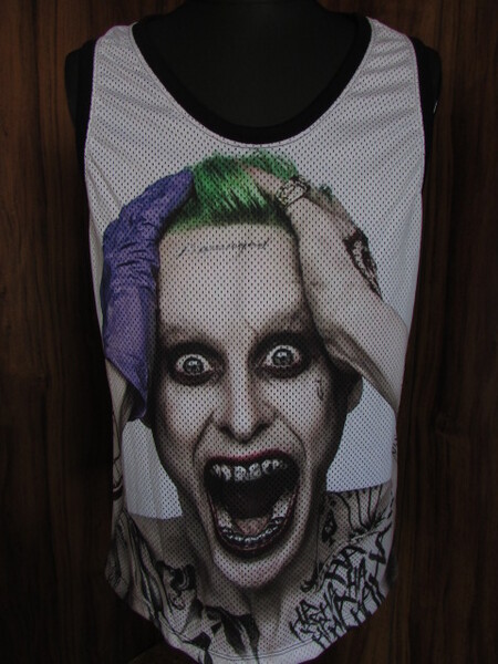 SUICIDE SQUAD ジョーカー スーサイド スクワット メッシュタンクトップ Mサイズ 白 バットマン スクワッド アメコミ ハーレイ クイン