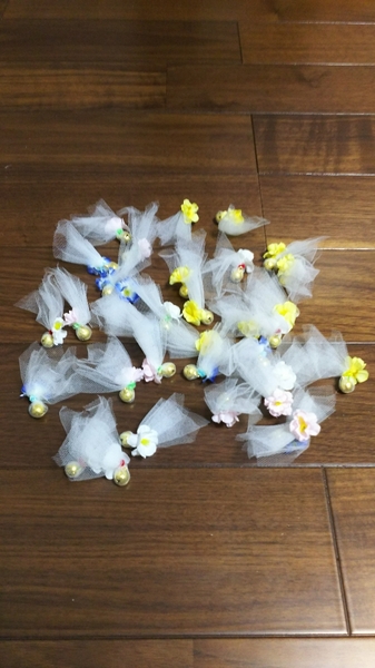 1使用のみ!【超美品】☆ウェディング パーティー お祝い フラワーベルシャワー 鈴 ベル すず 34個 結婚式 イベント クリスマス