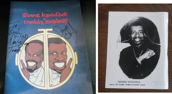 Dennis Edwards プロモフォト&サイン入リツアーパンフ セット