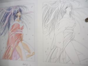  large price decline 1 point thing work . anime illustration wistaria . genuine hand .. autograph original picture 14800 jpy -11800 jpy .