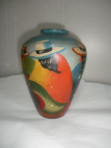 ＠＠レア　南米　ペルーの陶器の花瓶　陶器　インテリア　雑貨　花器　生花　園芸　めずらしや！　アンティーク　コレクション