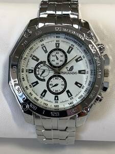 A062 美品　メンズ腕時計　ORLANDO/オーランド　Z：410　クロノグラフ　ホワイト