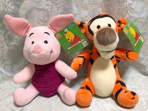 1996 fantasy a Mu z Winnie The Pooh Tiger Piglet soft toy set SEGA Sega .. tiger ... pig pig Disney 