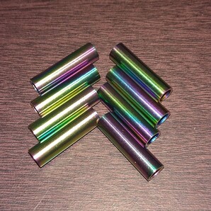 ニックス等 カスタム製作用 ステンレスパイプ チタンカラーL29イエローグリーンベース 32本