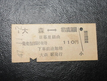 ★国鉄乗車券・硬券『昭和47年11月2日・大森←→堀切菖蒲園・110円区間・矢印式乗車券』キップ切符・レトロ・レアコレクション★ＪＮＲ2015_画像1