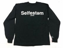 【送料無料】 Selfestem JAPAN セルフエスティーム・ジャパン ロンT 長袖Tシャツ カットソー メンズ USA製ボディー M 黒_画像1
