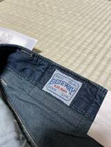 BLUE WAY SUPER SOFT JEANS W32 デニム 新品未使用 7900円 90年代 革パッチ ZIP UP 希少 レア 廃盤 人気 定番 デザイン 紳士 カジュアル_画像3