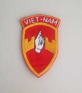 希少ベトナム戦 ゛DEADSTOCK ゛1960年代製 MACV F○○K カラーカットエッジ手縫いパッチ 入手困難品
