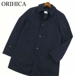 ORIHICA オリヒカ 秋冬 【中綿ライナー 着脱可】 ウール★ ステンカラー コート Sz.SS　メンズ ネイビー 通勤 ビジネス　C2T09587_9#N