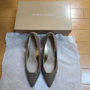 Mode et Jacomo Tokyo Japan size 24.0 almost new goods beige color heel pumps shoes 