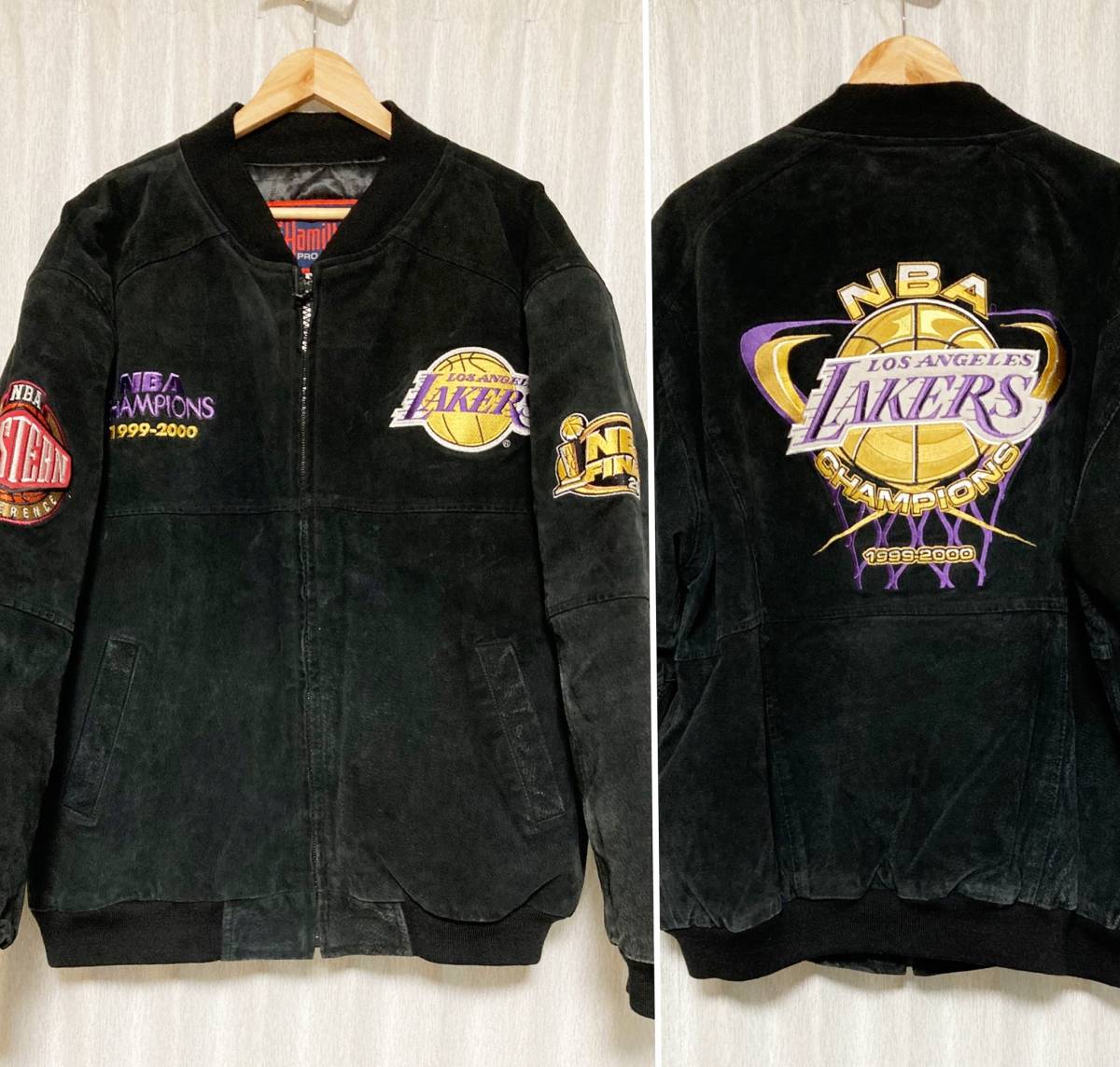 Lakers レイカーズ　ジャケット　スタジャン ナイロンジャケット 公式クリアランス
