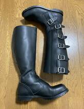 美品☆[BARKBOX] 定価60,500 ENGINEER ZIPPER BOOTS バックジップ バイカーレザーエンジニアブーツ 28.5 ブラック 日本製 バークボックス_画像10