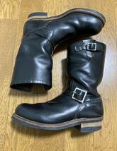 [RED WING] PT91 2268 茶芯 スチールトゥ レザーエンジニアブーツ 8D ブラック REDWING レッドウイング_画像9