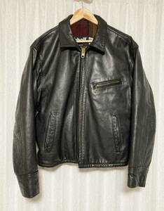  size 44*[Schott] 681 blanket liner Single Rider's leather jacket 44 original leather black USA made Schott 