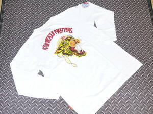 ♪鬼ヶ島(おにがしま) KAMIKAZE FIGHTERS(神風ファイターズ)◆長袖Tシャツ◆カラー：ホワイト系◆SIZE：L(大きめ) 未使用(ラスト１点物)