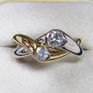 [ price cut negotiations is from the question column ]... exist Kirakira diamond 0,5CT!PT900&K18YG made * combination te The Yinling g* shining excellent article ring *