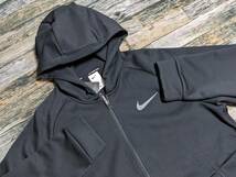 XL NIKE PRO THERMA-FIT フルジップ フーディ 定価13200円 検 防寒/極暖 トレーニング ジャケット パーカー サーマ ブラック 黒 2L_画像1