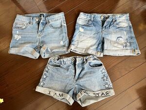 GAP ZARA デニムショートパンツ3枚セット　140cm