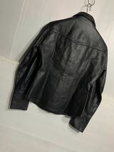 REGIME confection de BERGE ベルジュ　牛革　レザーシャツ　ジャケット　黒　S ブラック_画像10