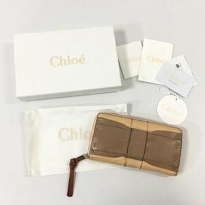 TEI【現状渡し品】 CHLOE クロエ リボン デザイン ラウンドジップ 財布 ダメージ有り 【181-211230-AT-8-TEI】