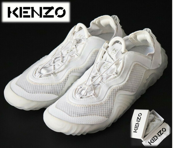 48,400円新品箱付き【KENZO ケンゾー】WAVE LOW TOP スニーカー 白 43(27cm) v1841