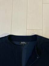 アーペーセー　A.P.C. コーデュロイワンピース　貼りポケットワンピース　ネイビー　34_画像5